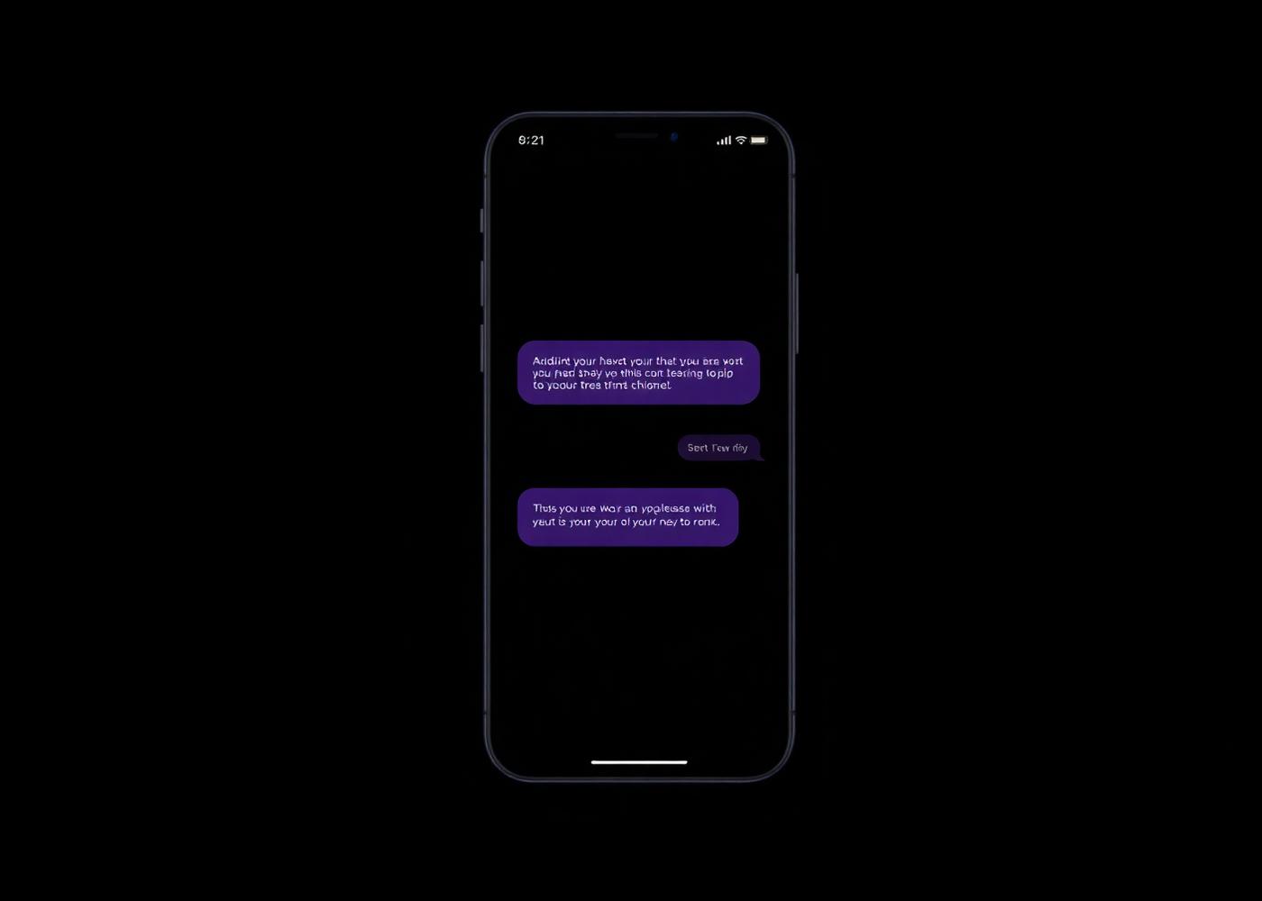 A single conversation thread on a dark interface.